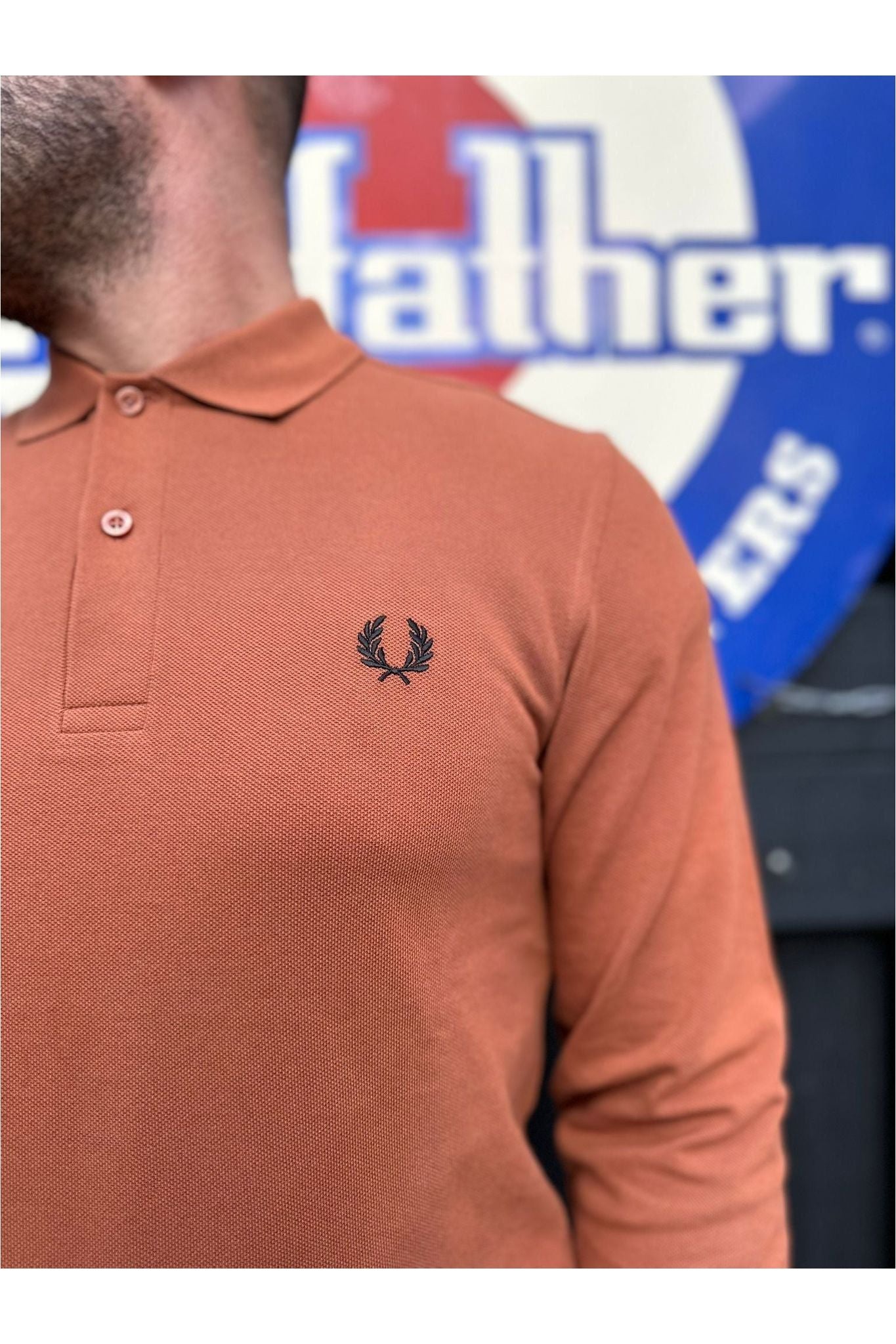 M6006 Marmalade / Black Plain - LS Shirt