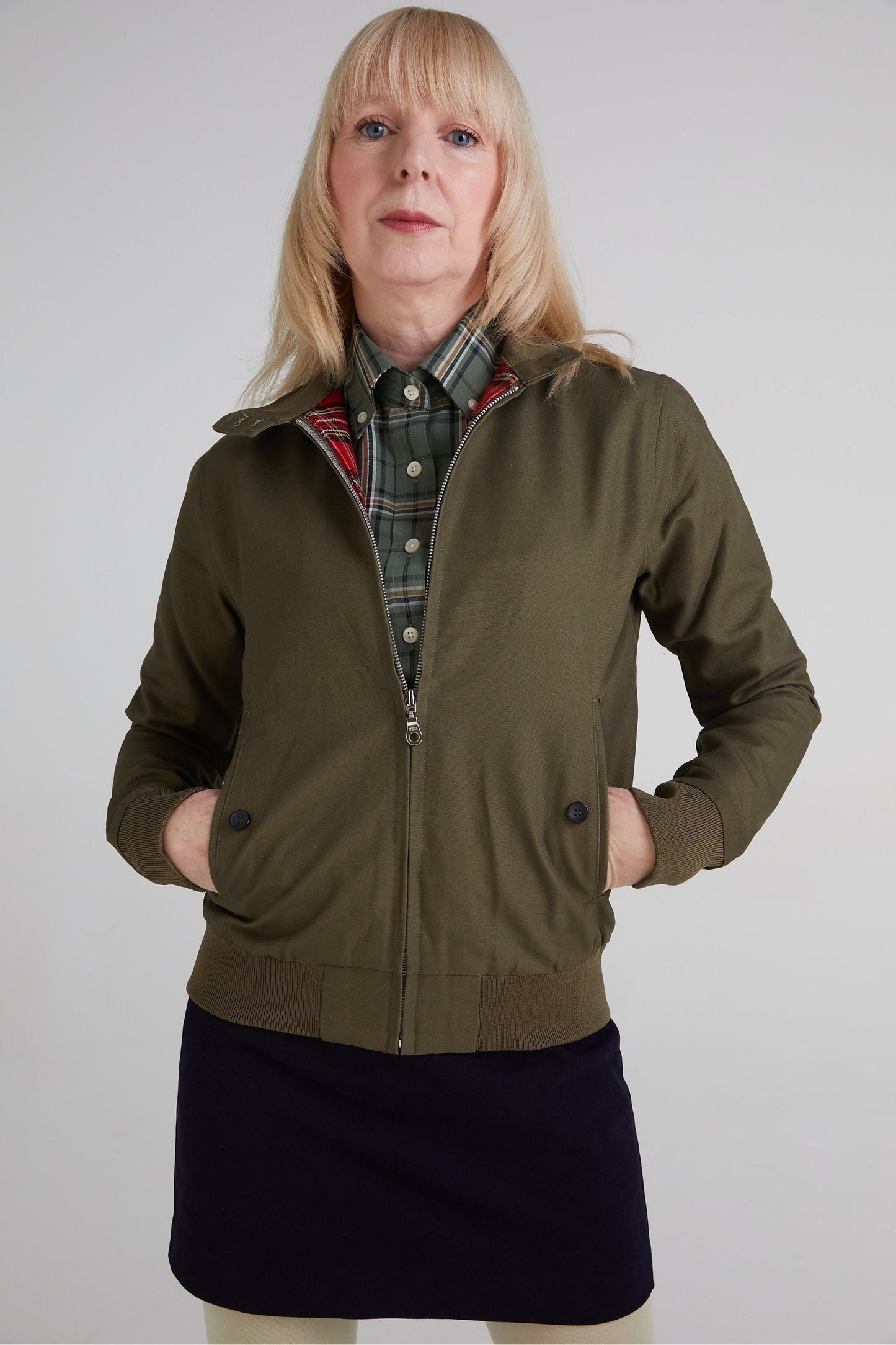 Women's Forest Green - Harrington Jacket