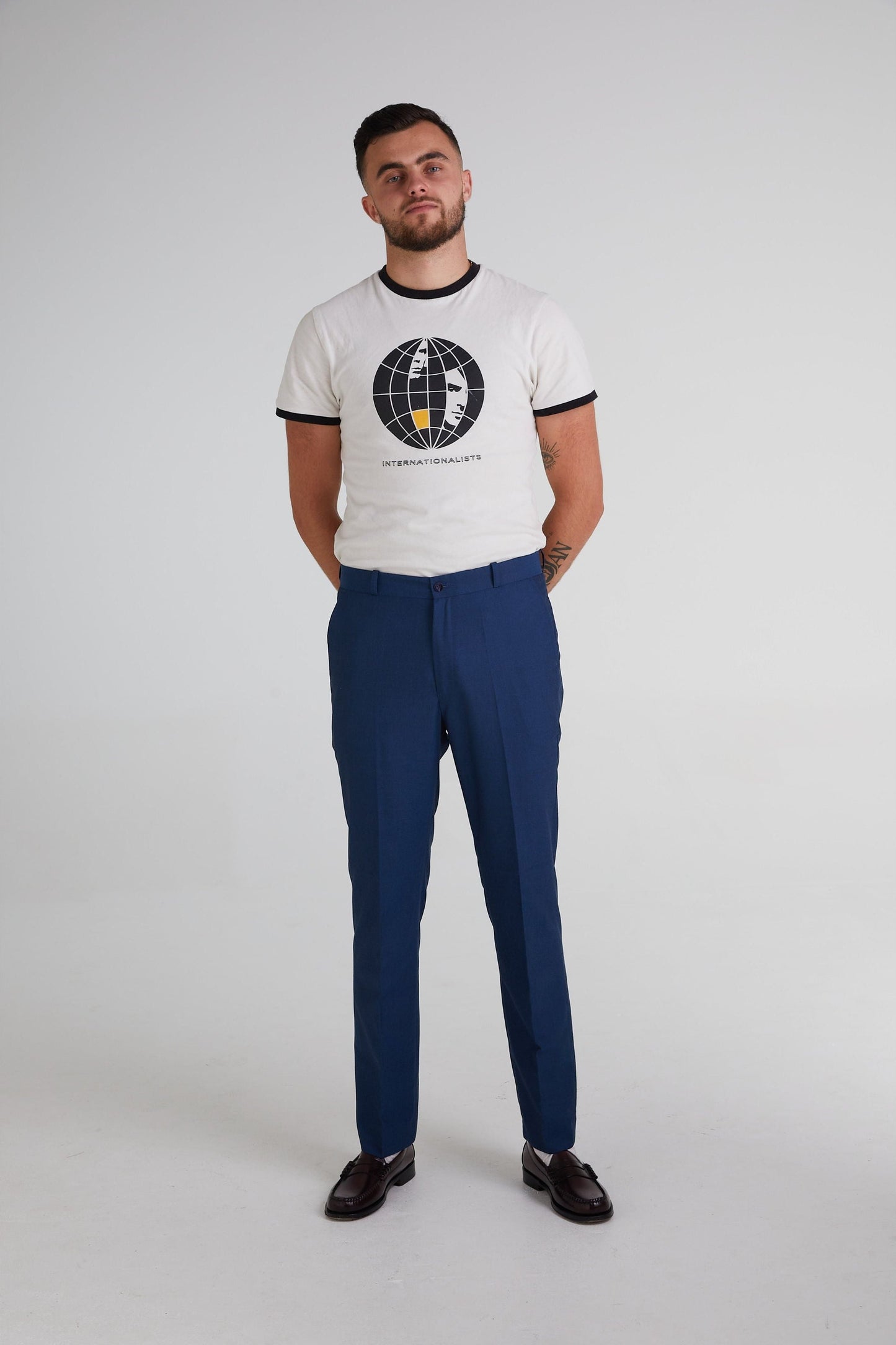 Sta Press Airforce Blue Tonic Two Tone - Trousers