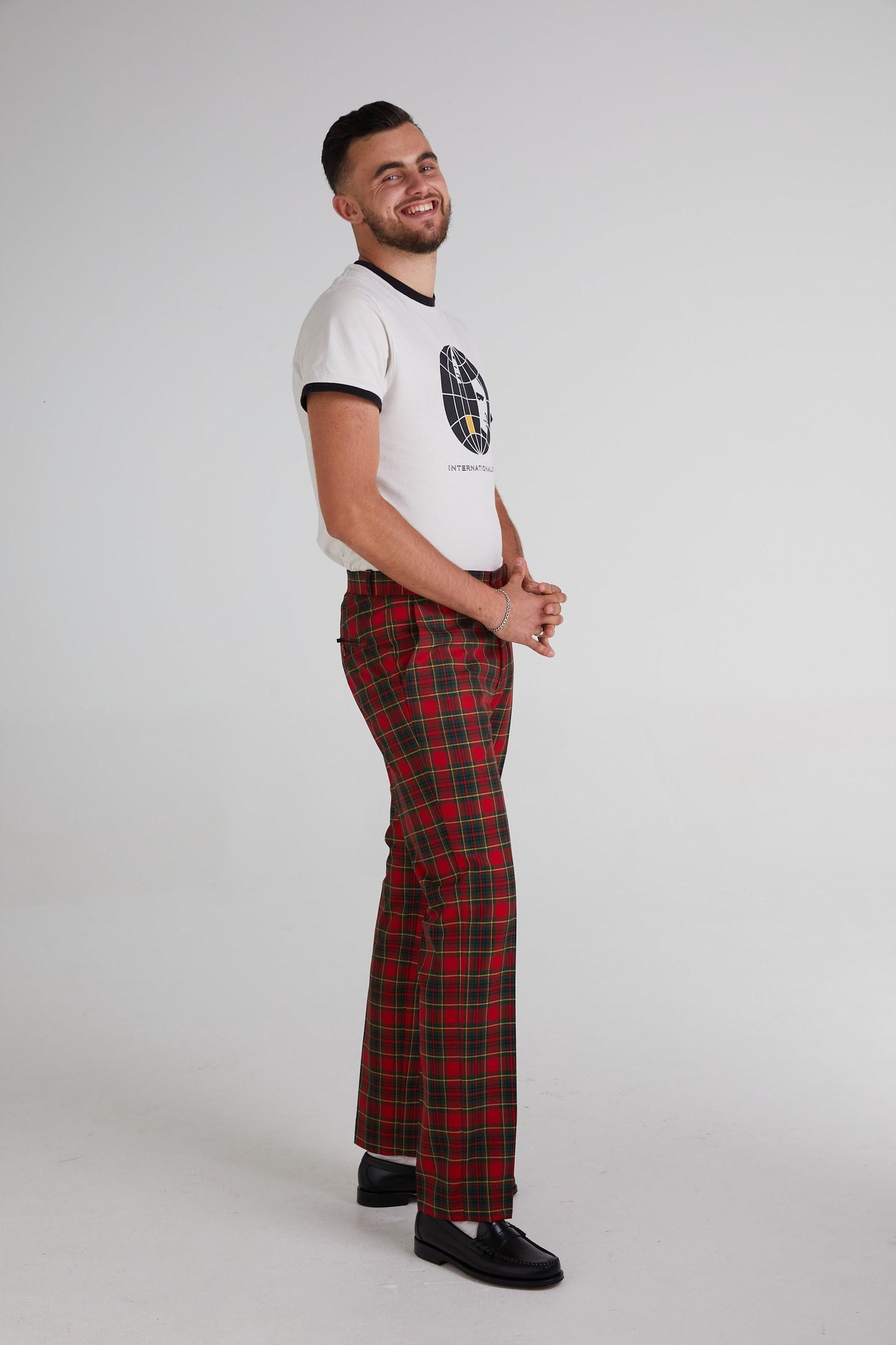 Sta Press Red Tartan - Trousers