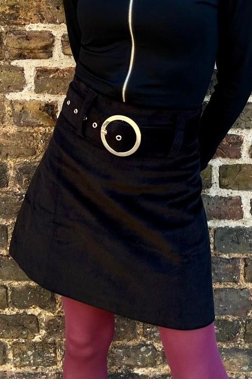 Cher Corduroy Black - Skirt