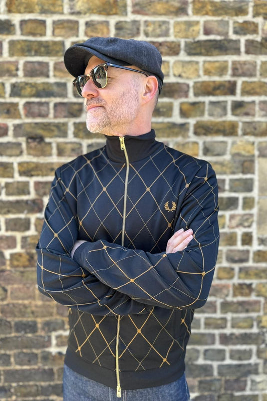 J2332 Black Argyle - Track Jacket