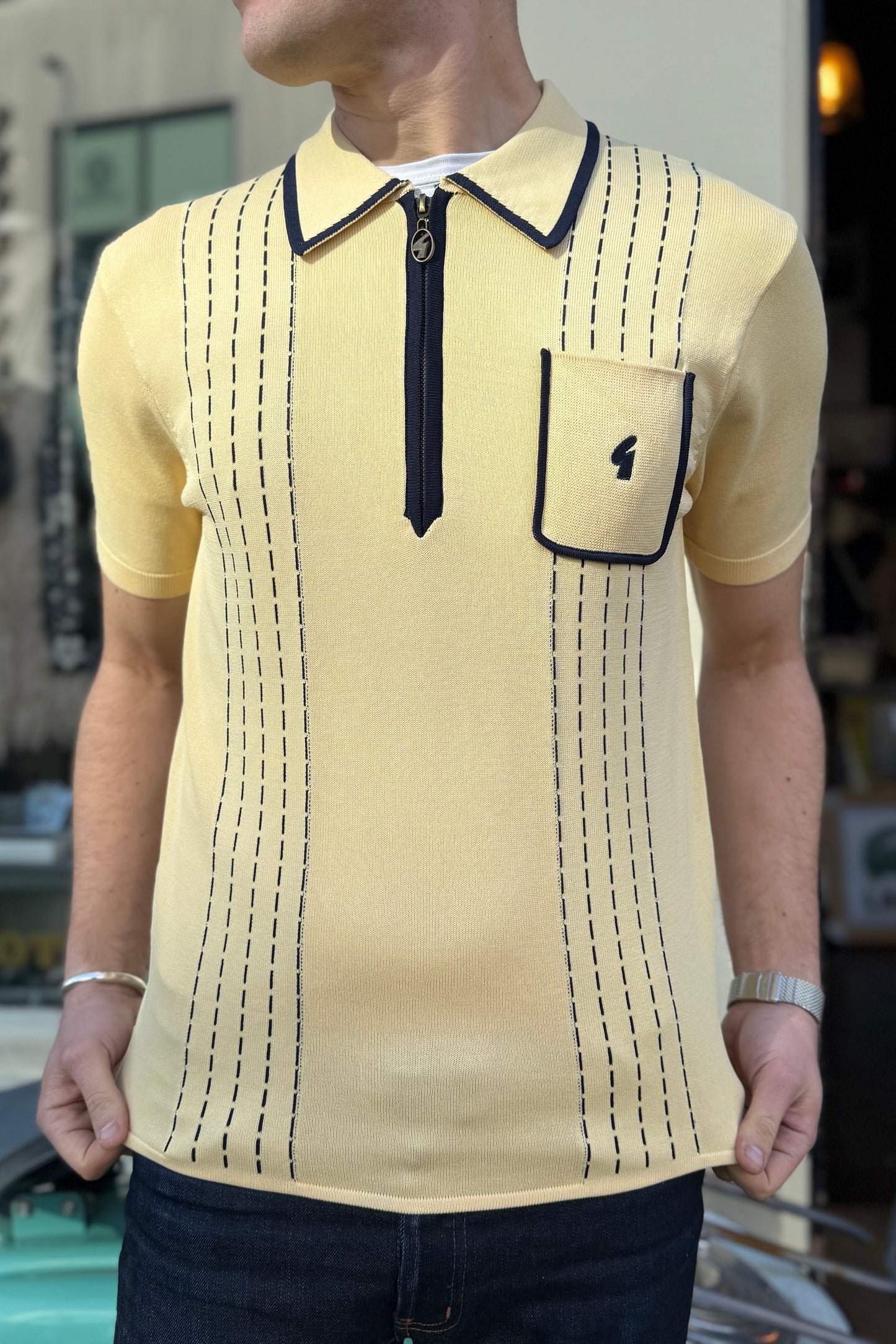 Archive Darron S/S Lemon - Polo Knit