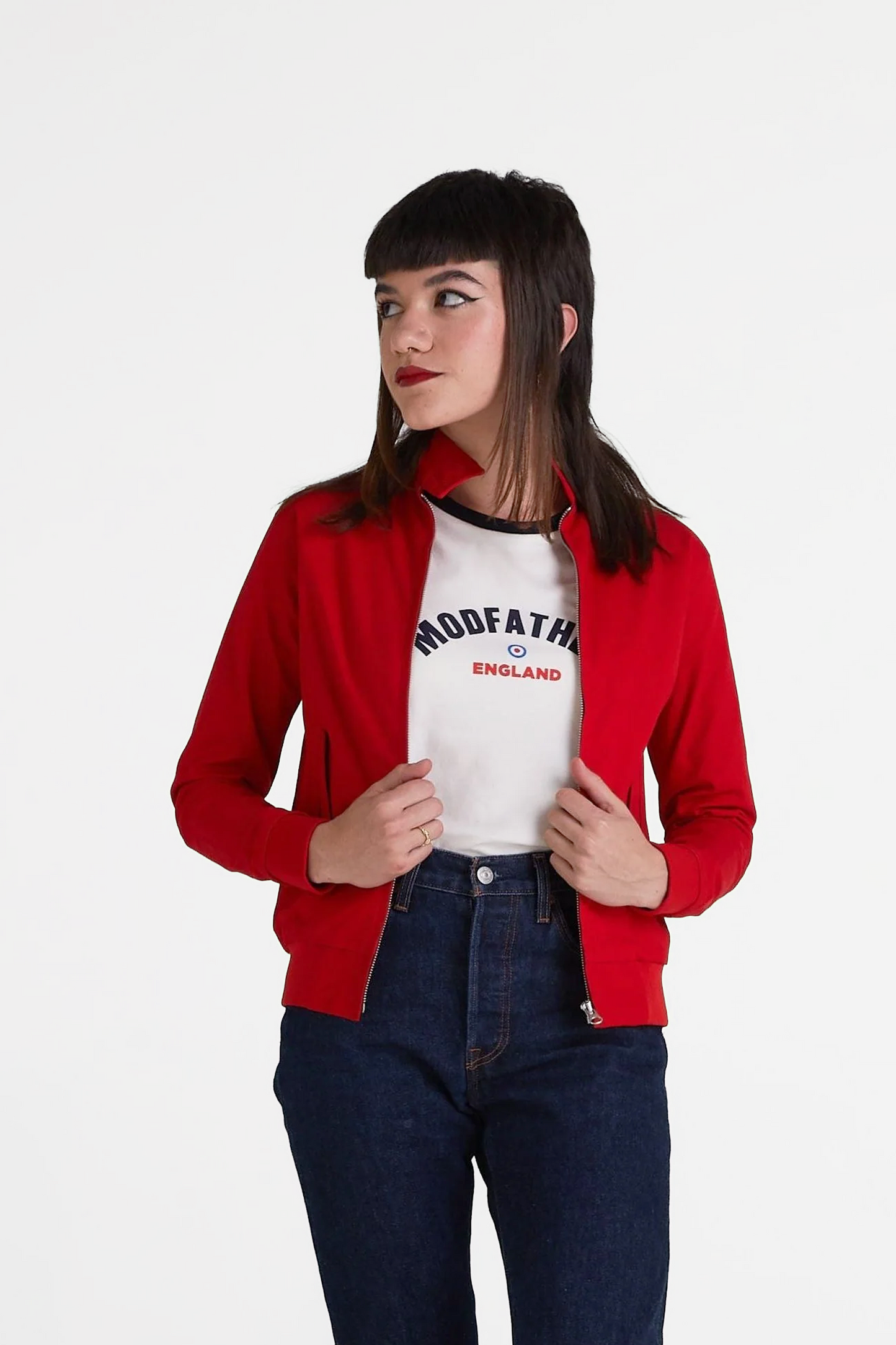 Women's Cherry Red - Harrington Jacket