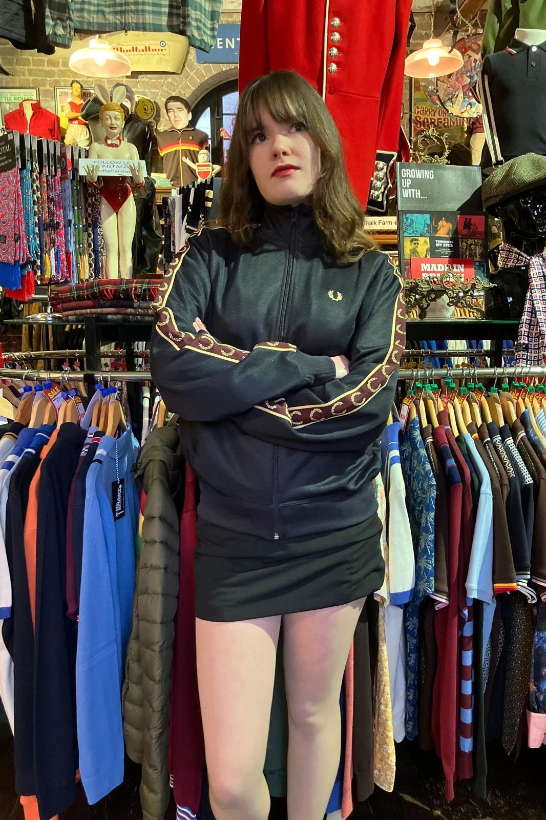 J9100 Taped Sleeve Navy - Track Jacket