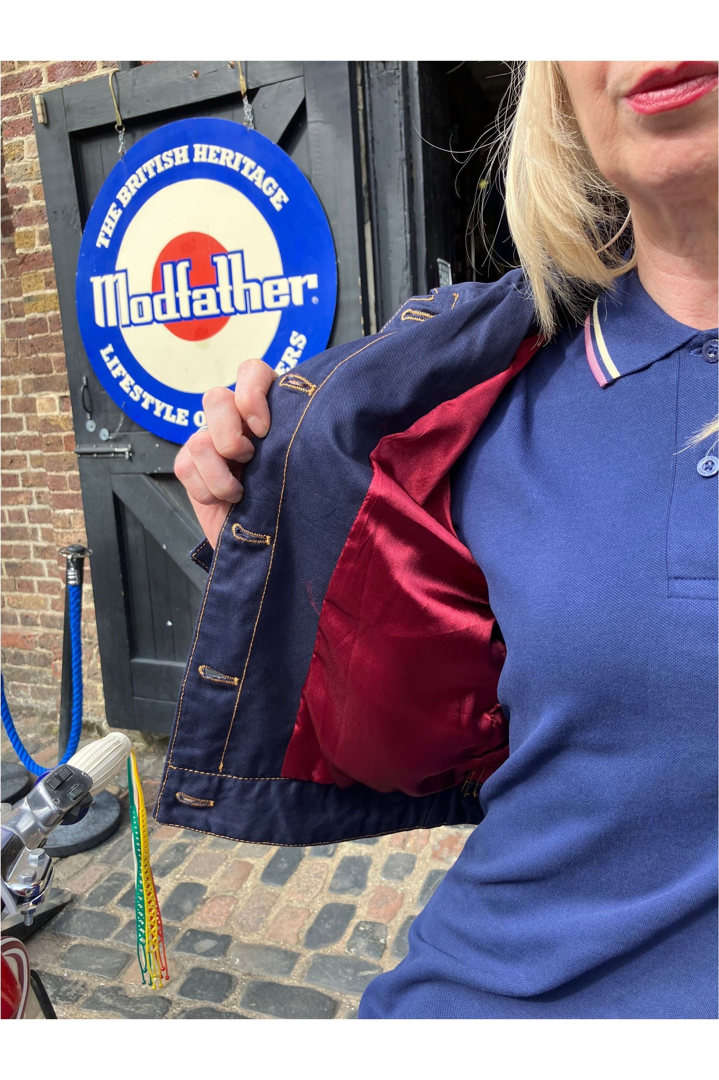 Women's Twill Navy - Trucker Jacket