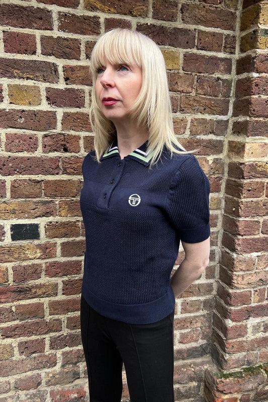 Sienna Maritime Blue - Knitted Polo