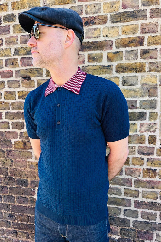 Wilson Navy - Knitted Polo