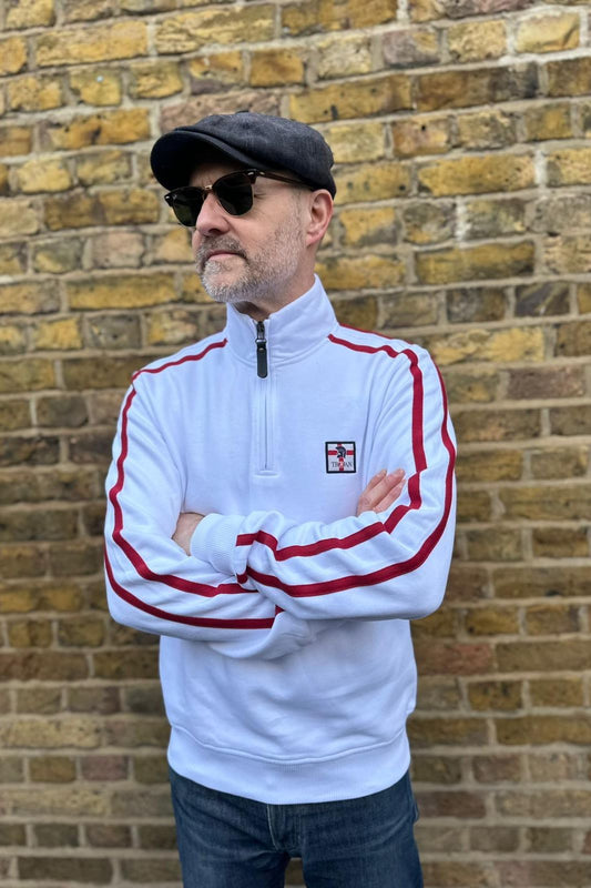 Quarter Zip White St George - Sweatshirt