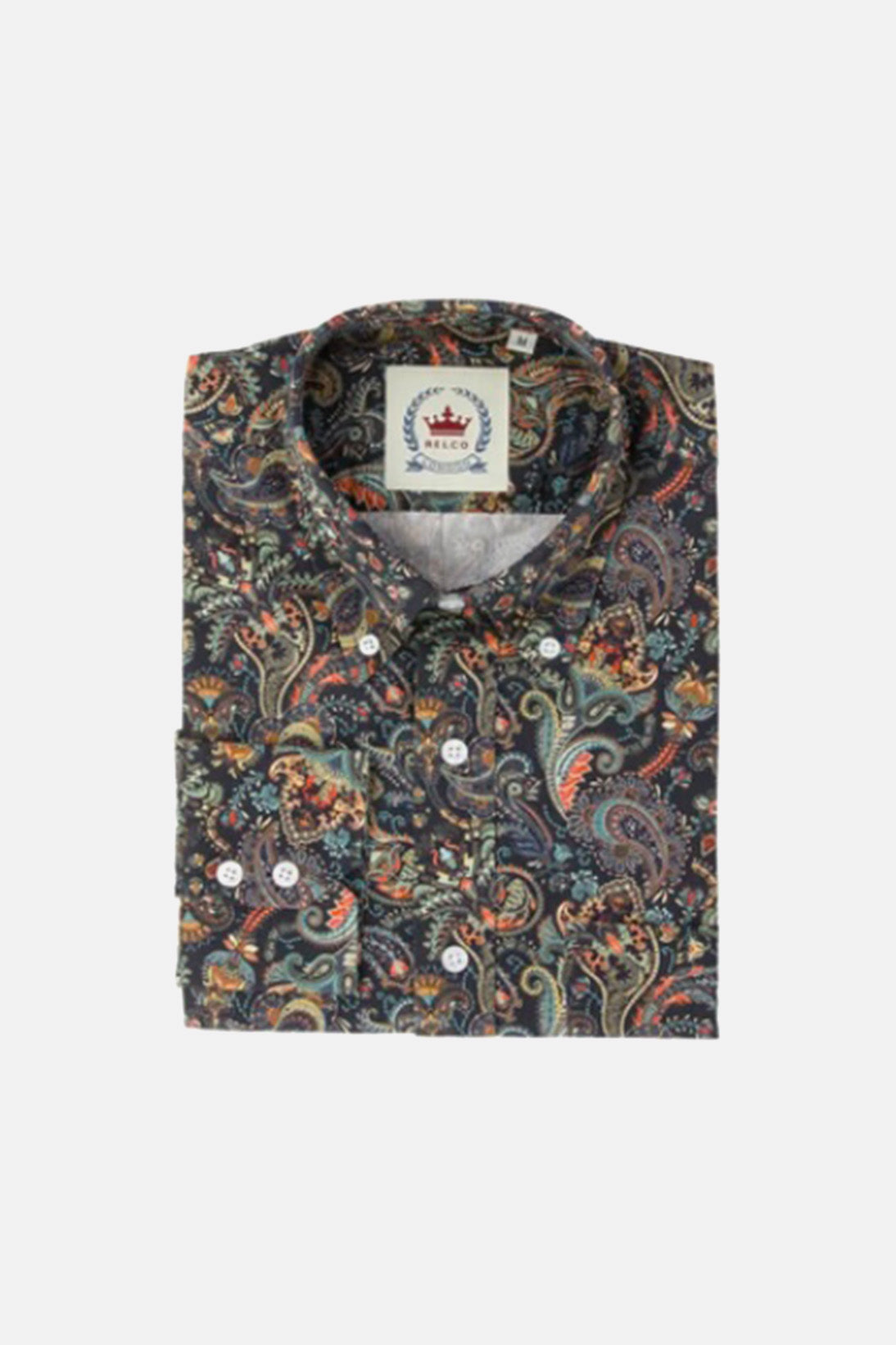 PS 36 Mens Colourful Paisley Navy - Shirt