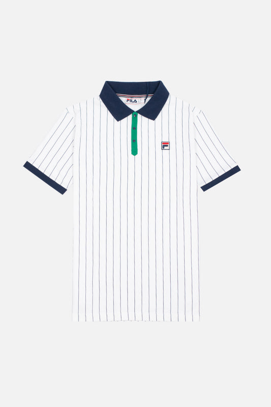 BB1 Classic Vintage Striped 106 White / Green / Fila Navy - Polo