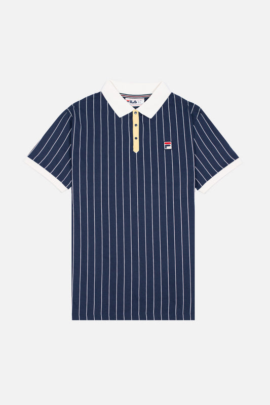 BB1 Classic Vintage Striped 413 Fila Navy / Raffia / Gardenia - Polo