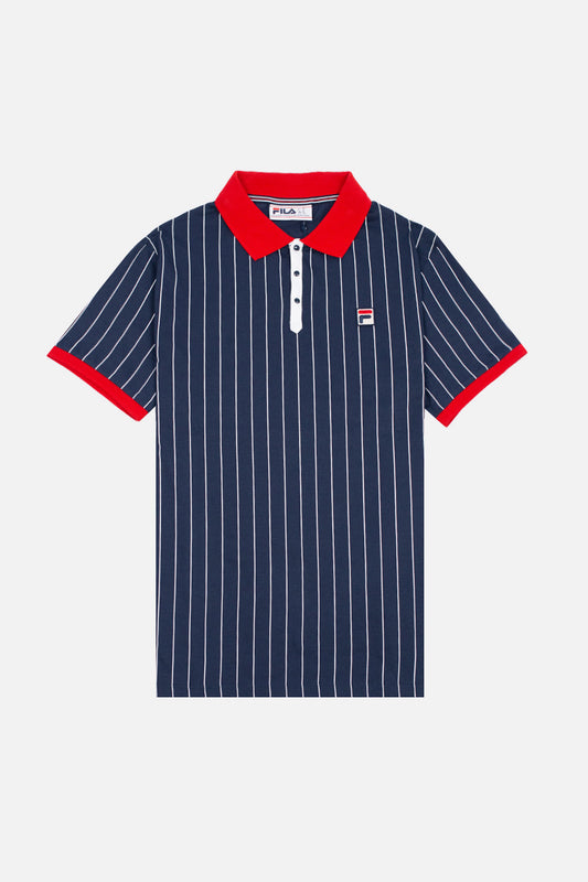 BB1 Classic Vintage Striped Navy / Red - Polo