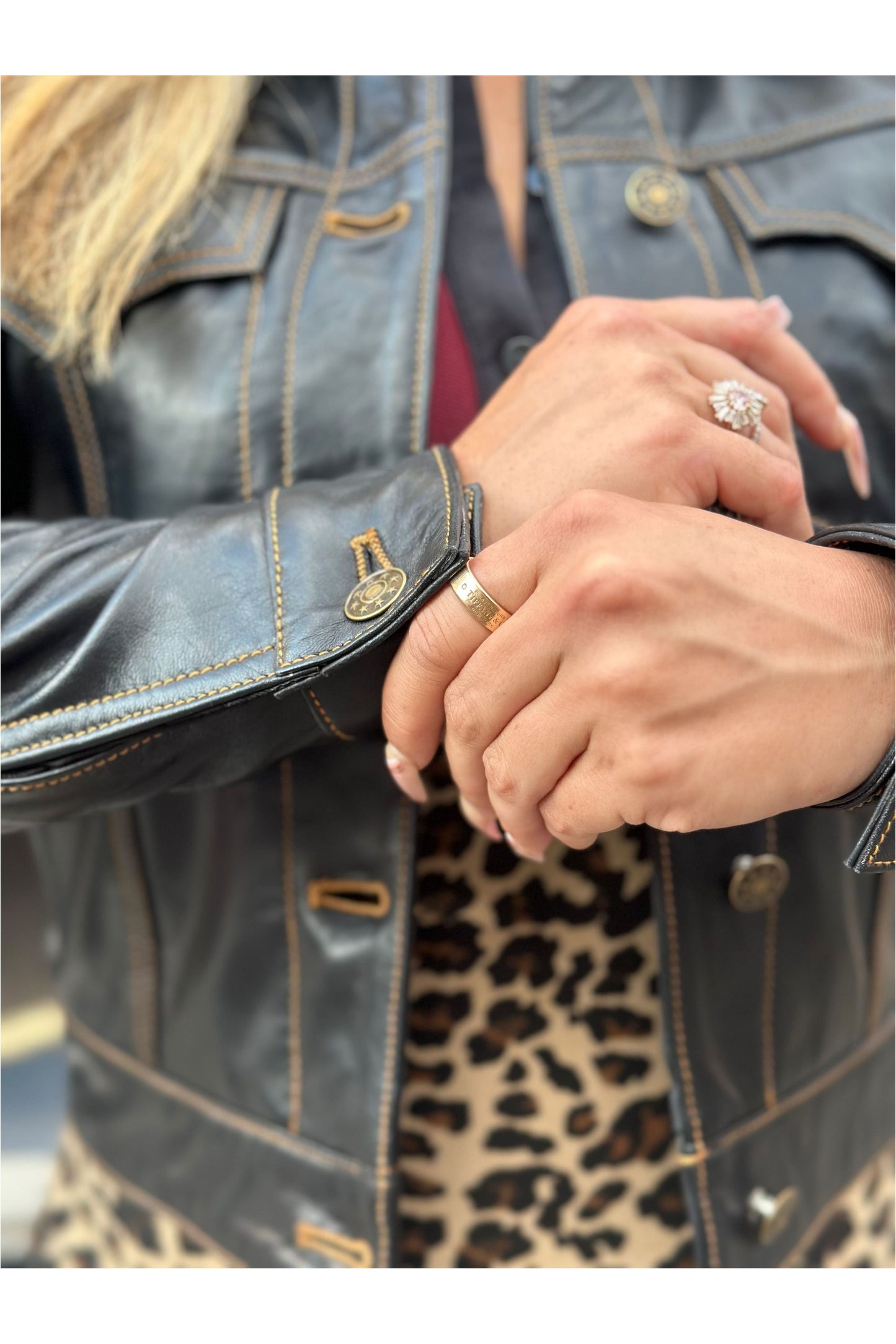 Women's Leather Black - Trucker Jacket