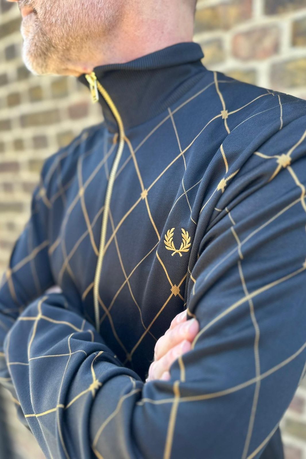 J2332 Black Argyle - Track Jacket