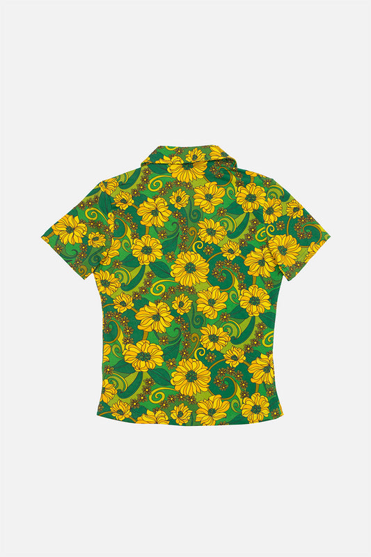 Exclusive 'Jagger' Dagger Collar Ivy Green S/S - Shirt