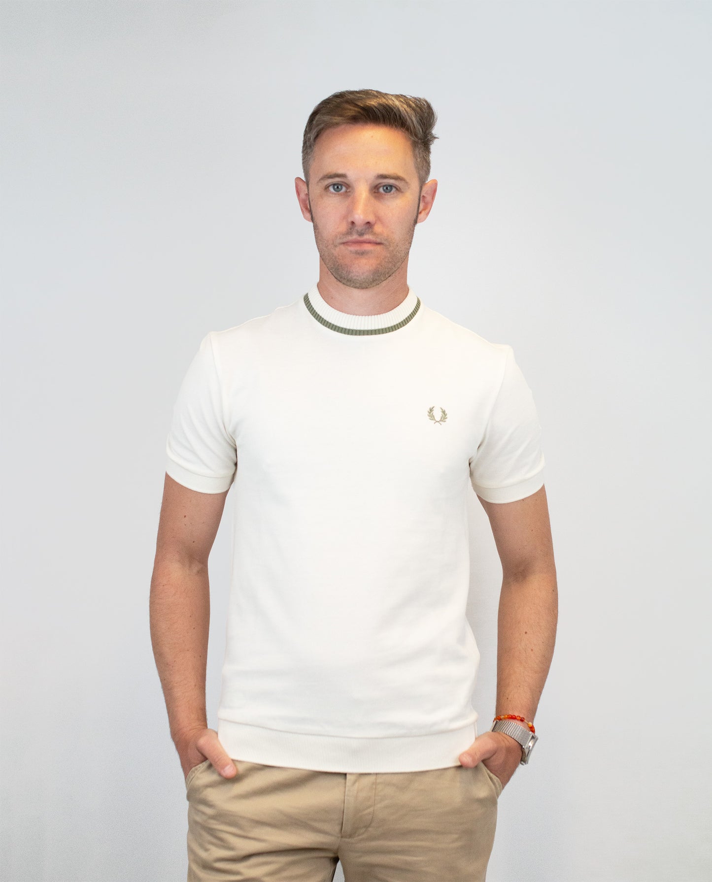 M7 Light Ecru Crew Neck Piqué - T-Shirt