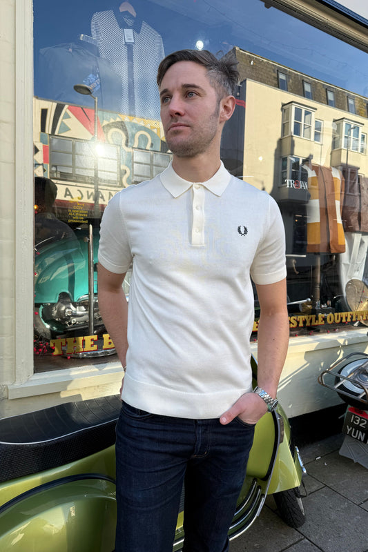 K9725 Cotton Ecru - Knitted Polo
