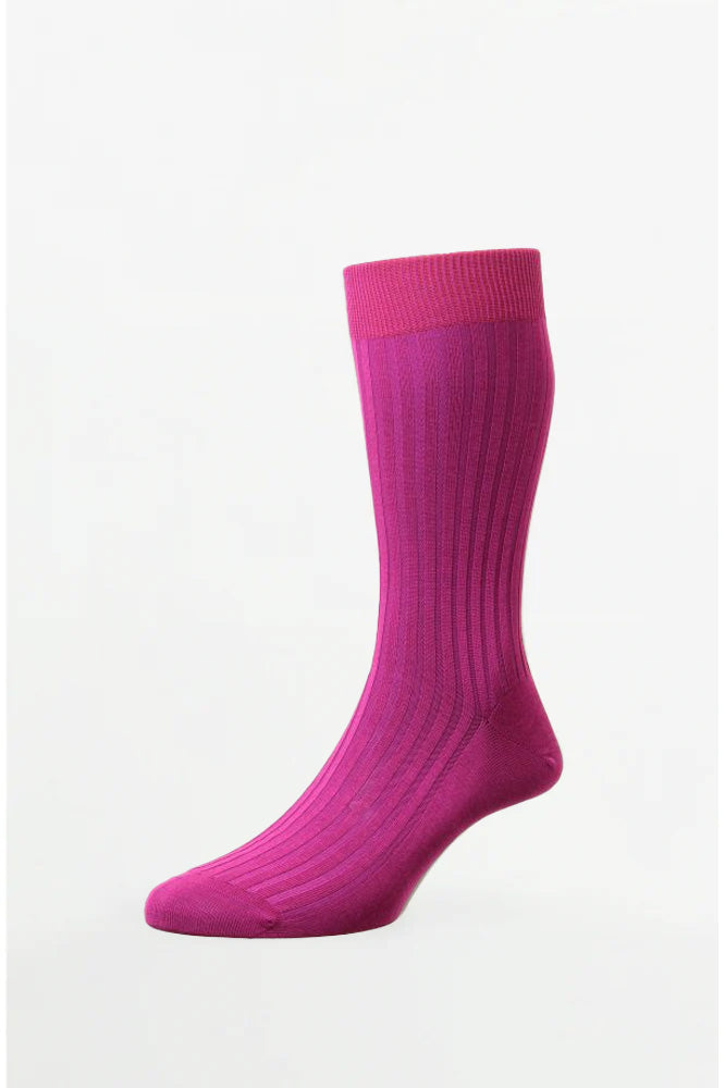 Danvers Cotton English Made Fuchsia - Socks