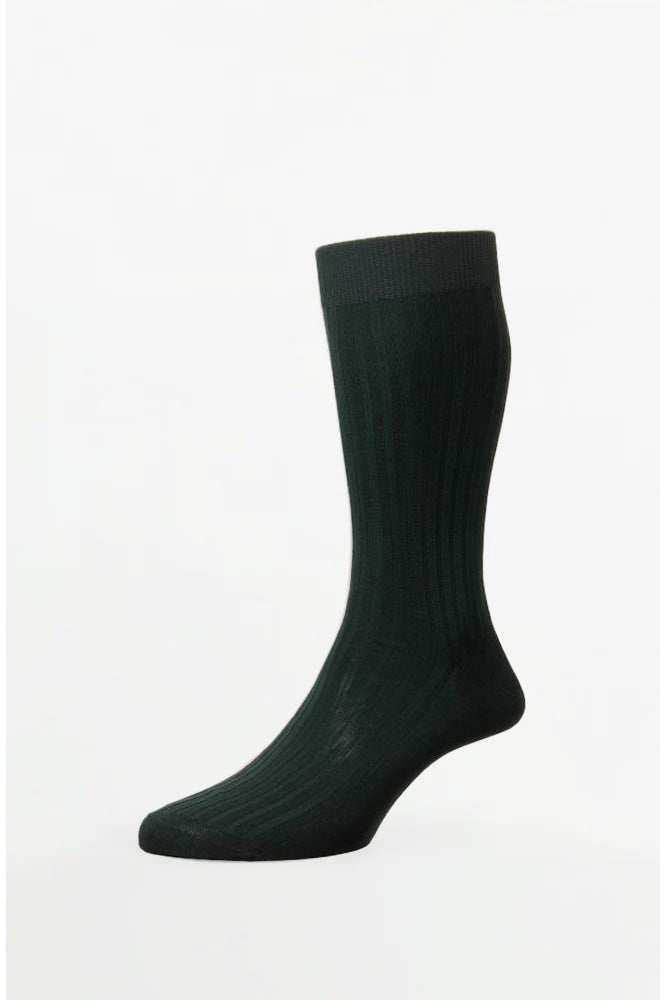 Danvers Cotton English Made Dark Green - Socks