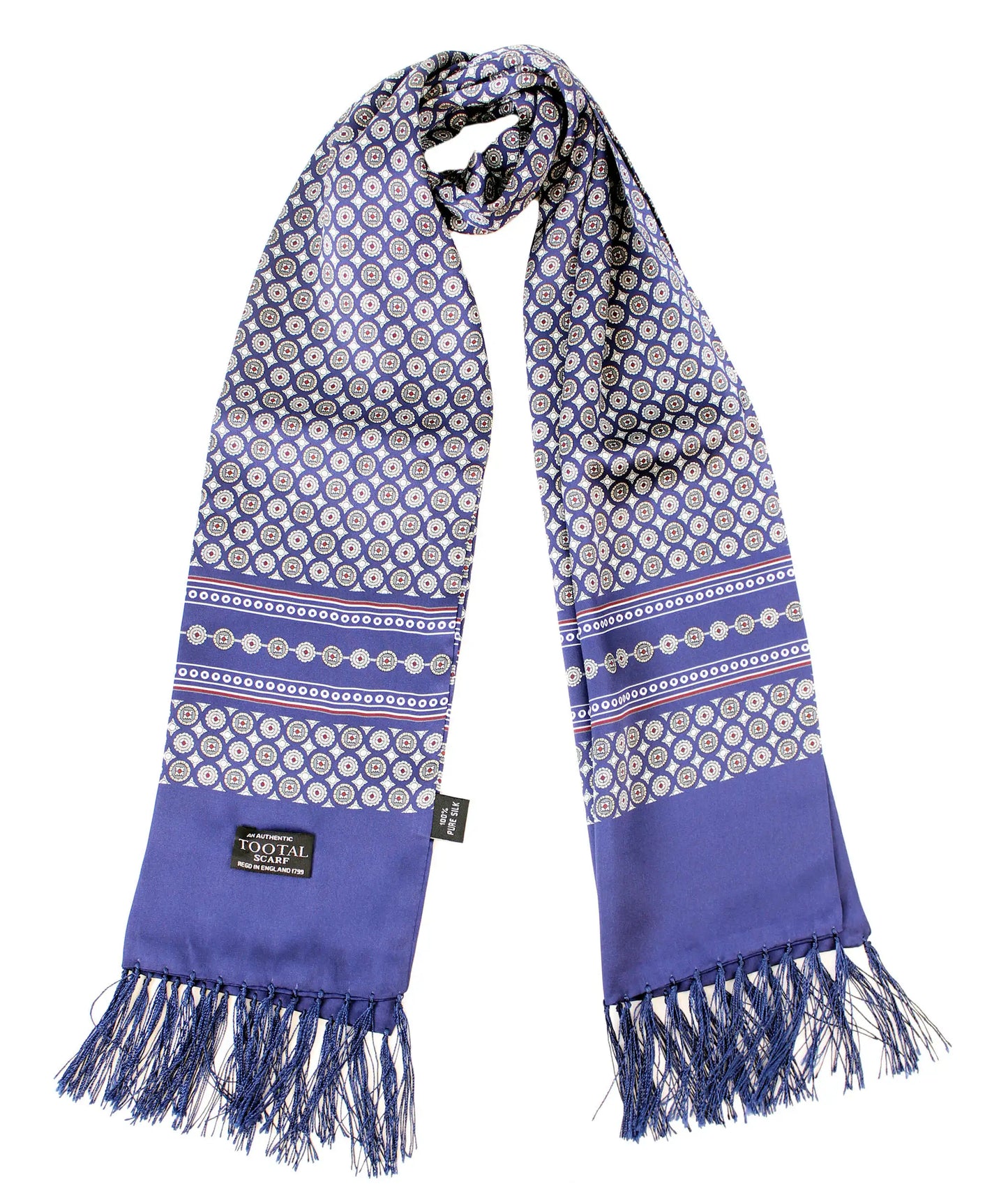 Circle Design with Border Silk - Scarf