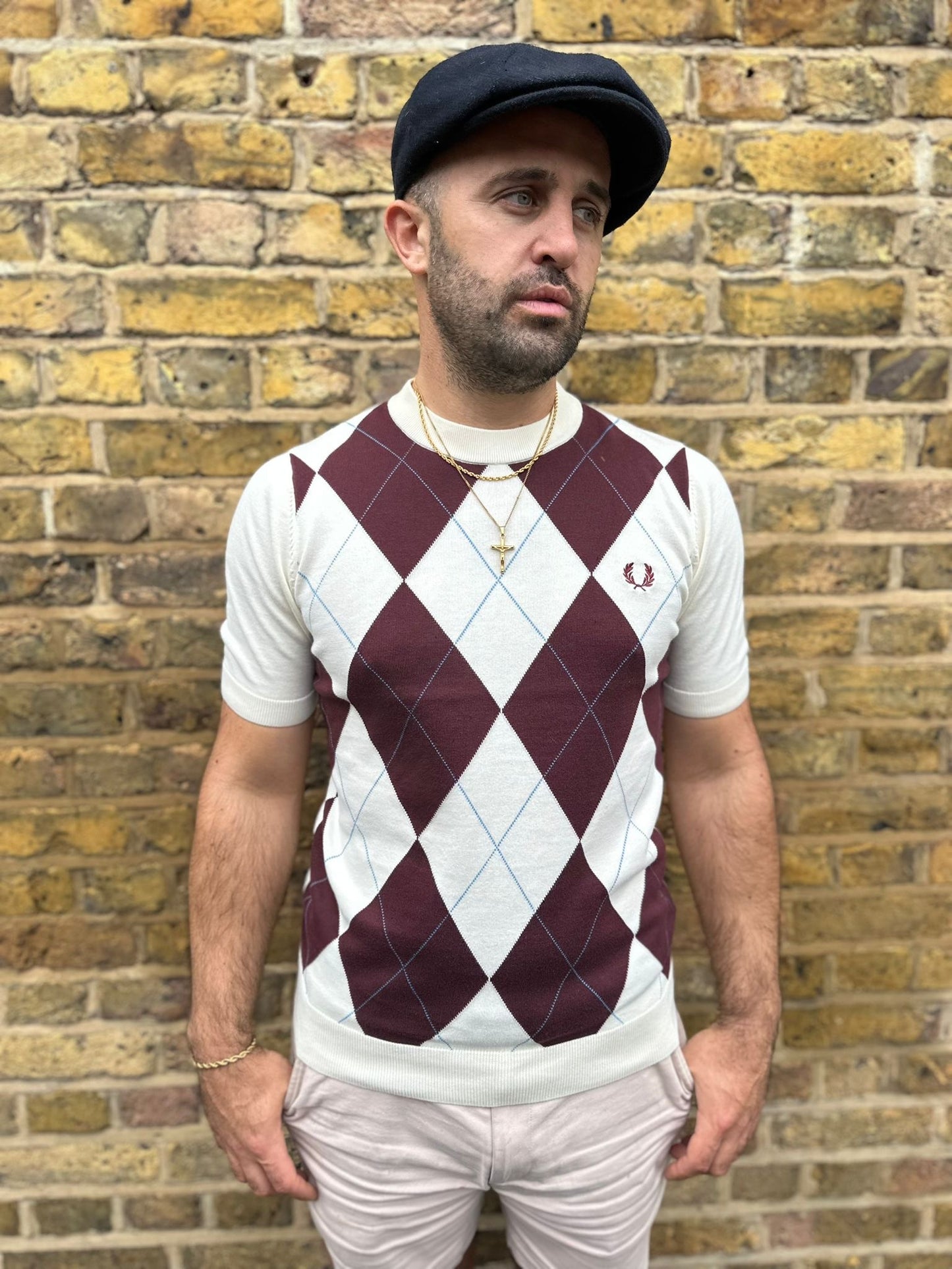 K1319 Argyle Knit - T-shirt