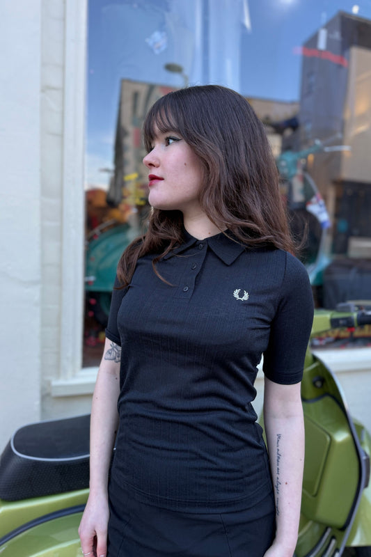 G2168 Sheer Rib Black - Polo