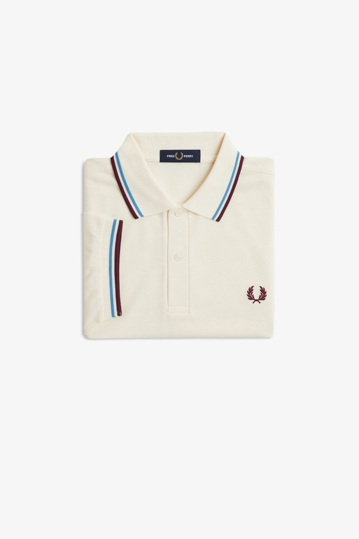 M3600 Ecru / Court Blue / Oxblood - Polo