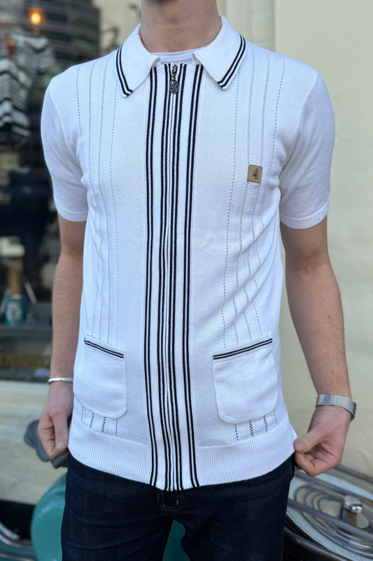 Geller White - Polo Knit