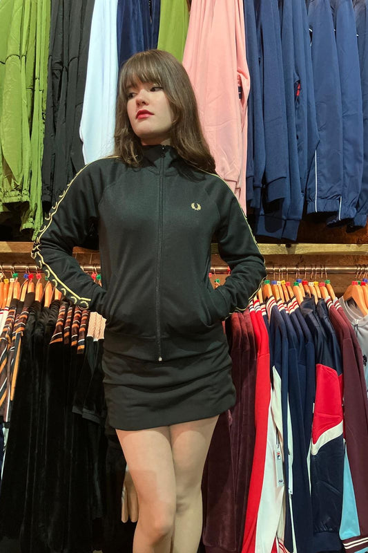 J4131 Taped Sleeve Black/Champagne - Track Jacket