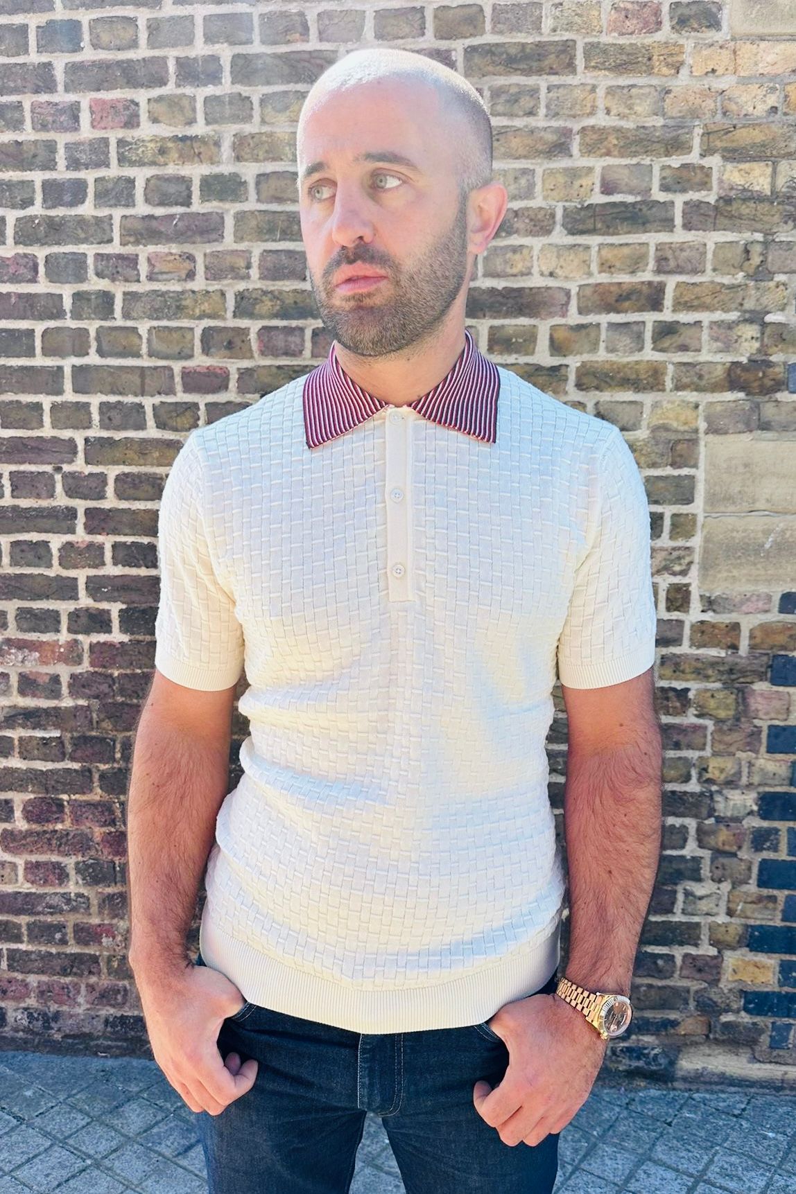 Wilson Off White - Knitted Polo