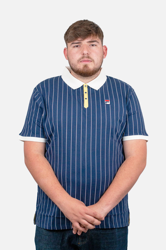 BB1 Classic Vintage Striped 413 Fila Navy / Raffia / Gardenia - Polo