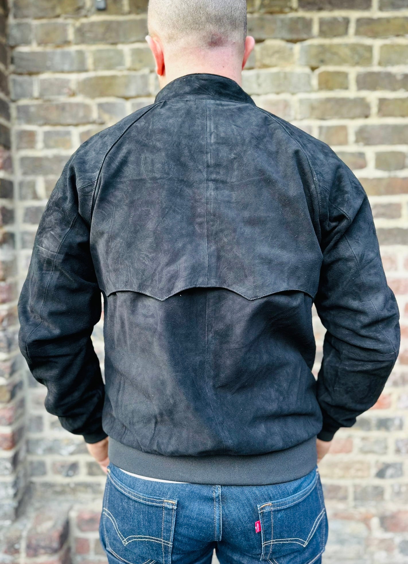 Men’s Premium Suede Black - Harrington Jacket