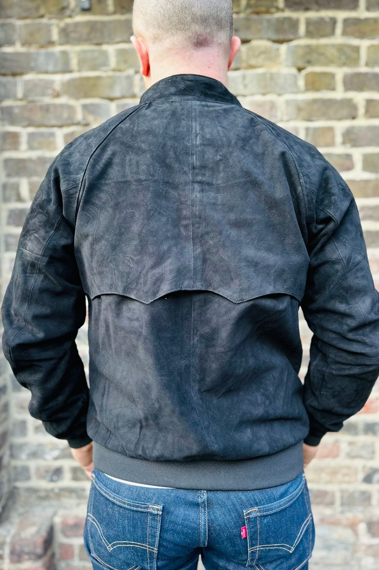 Men’s Premium Suede Black - Harrington Jacket