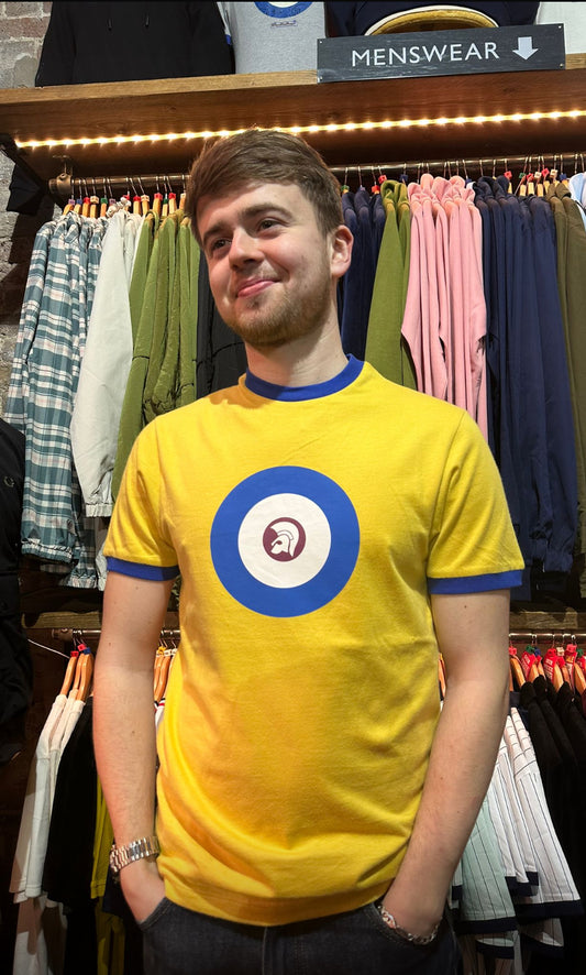 Target Mustard Logo Ringer - T-Shirt