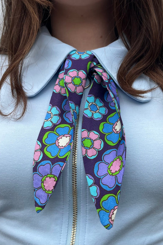 Exclusive 'Dolly' Mod Blossom Blue - Scarf