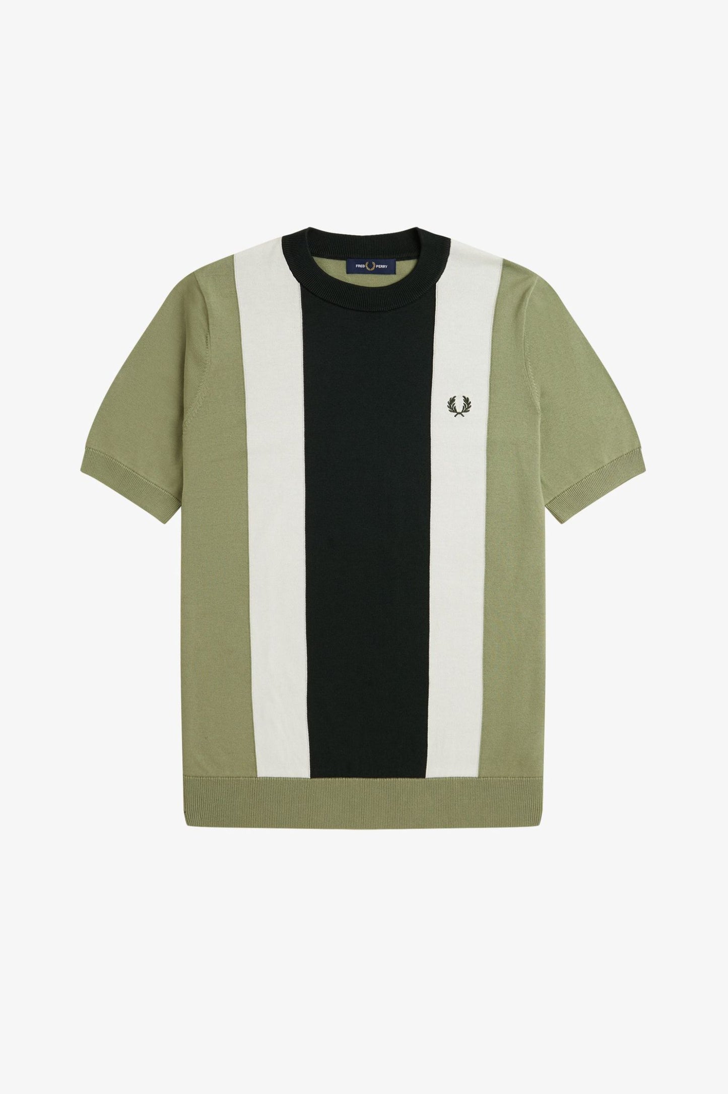 K9746 Olive Mint Vertical Stripe Knitted - T-Shirt