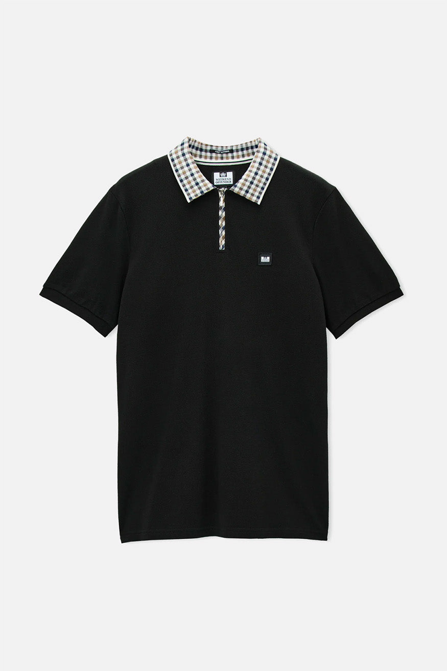 Lachine Jacquard Rib Collar Black - Polo