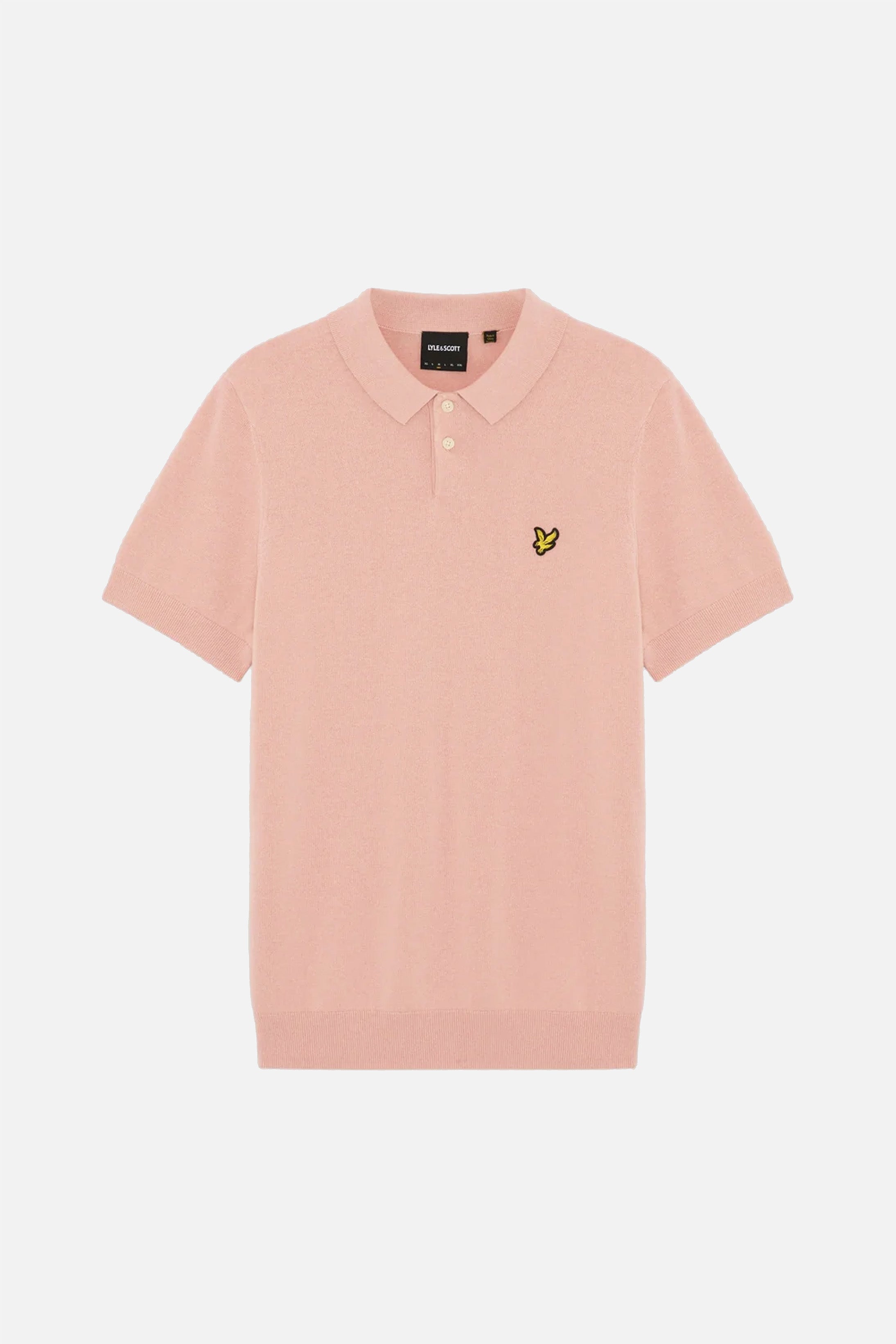 トップス muguet uv cut polo knit PINK BEIGE Knitted V-neck polo shirt | Light Mauve