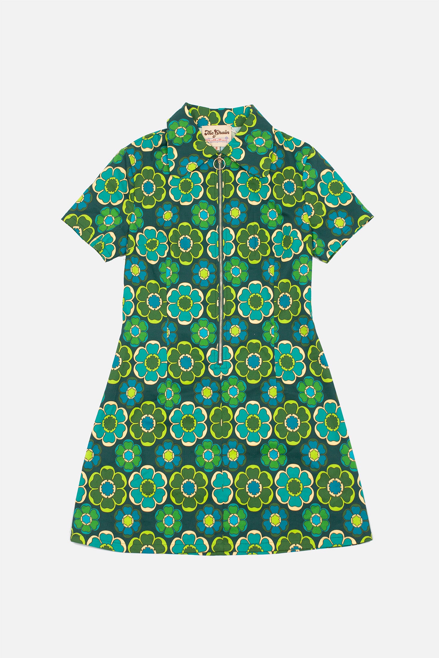 Mod Blossom Floral Ivy - Dress  The Modfather Clothing Company