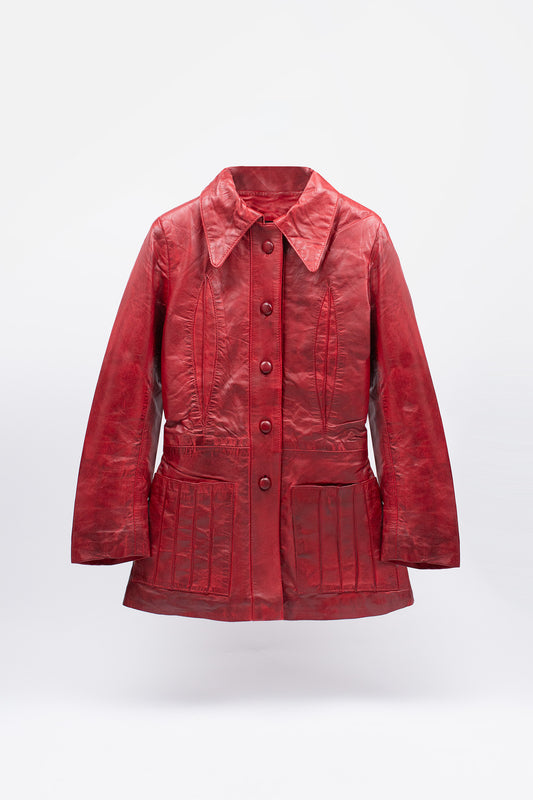 The "Avery" Oxblood - Leather Jacket