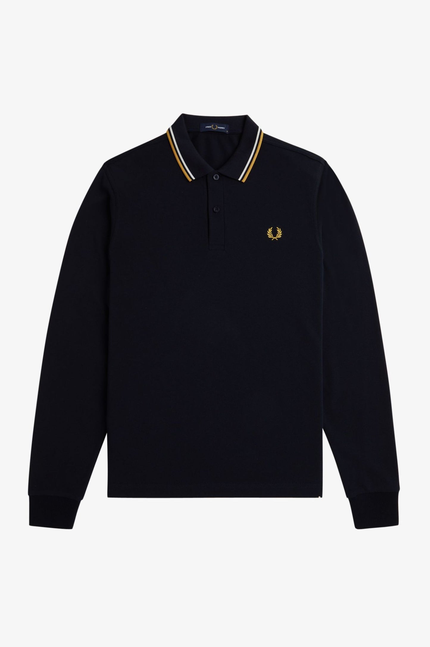 M3636 Navy / Ecru / Honeycomb Twin Tipped - L/S Polo