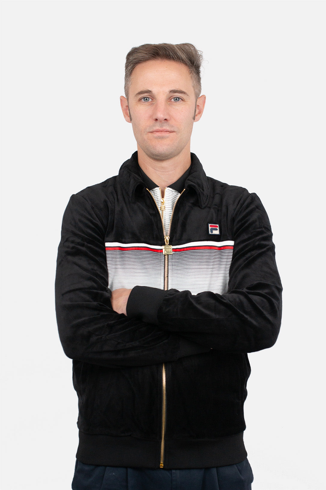 Malakai Stripe Velour - Track Top