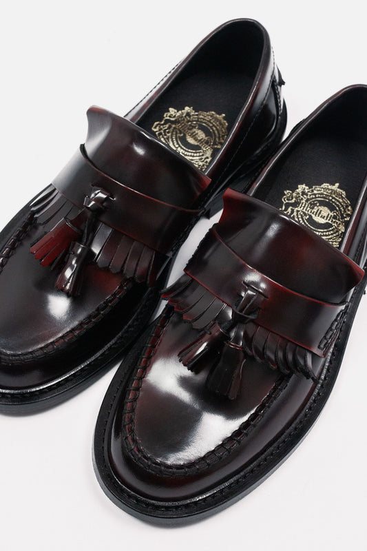 'The Rita' Hi-Shine Oxblood - Tassel Loafer