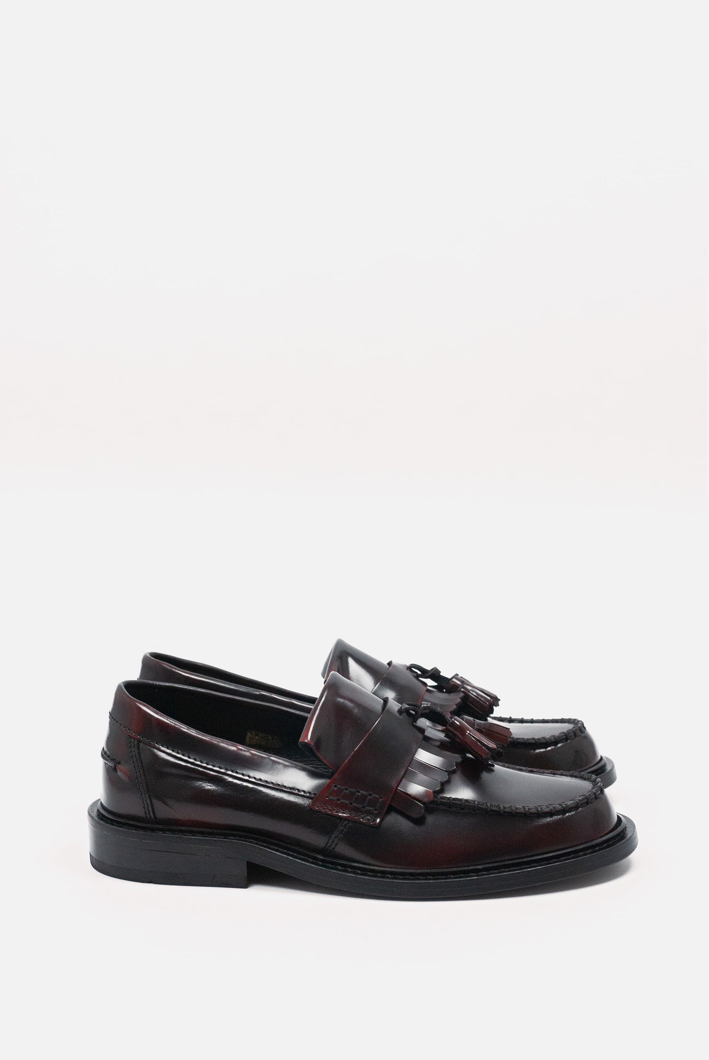 'The Rita' Hi-Shine Oxblood - Tassel Loafer