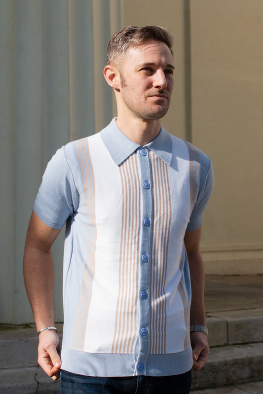 Paulie Stripe Sky - Knit