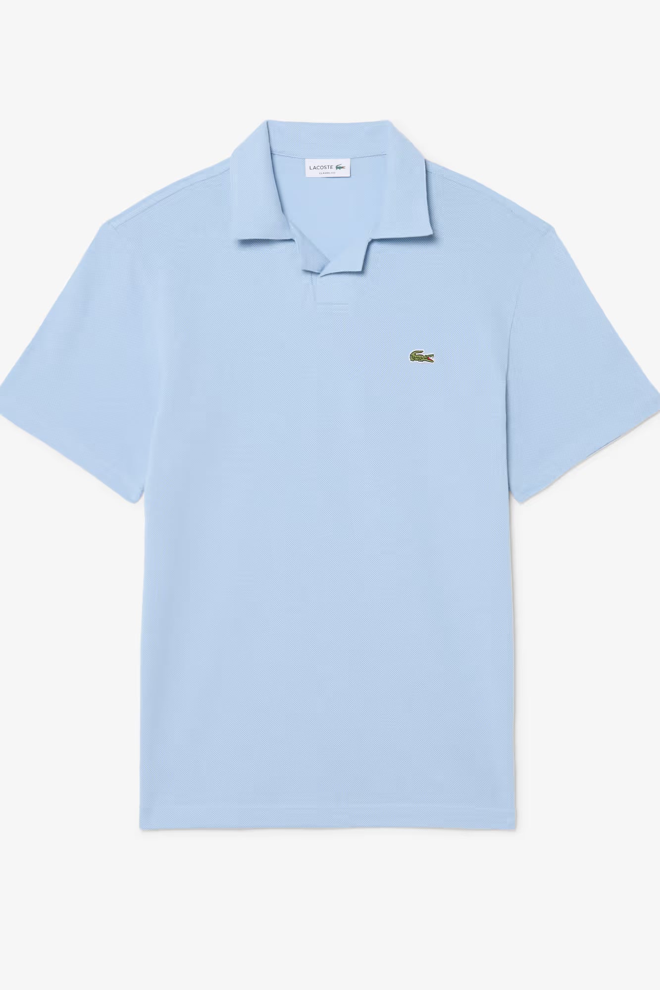 Classic Fit Cotton Linen Light Blue - Polo Shirt