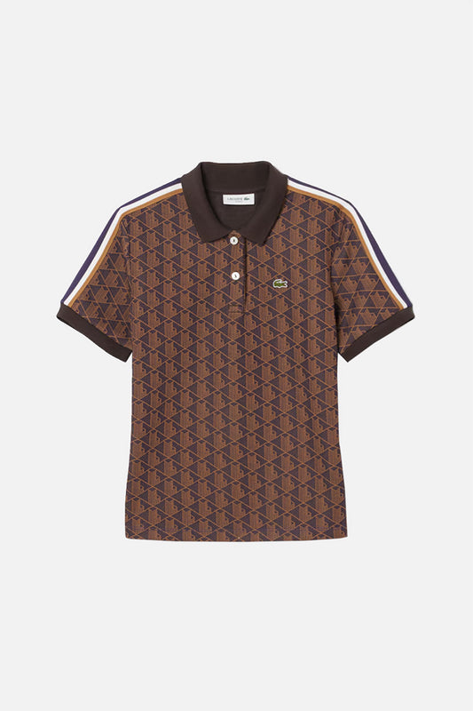 Monogram Jacquard Purple / Brown - Polo Shirt