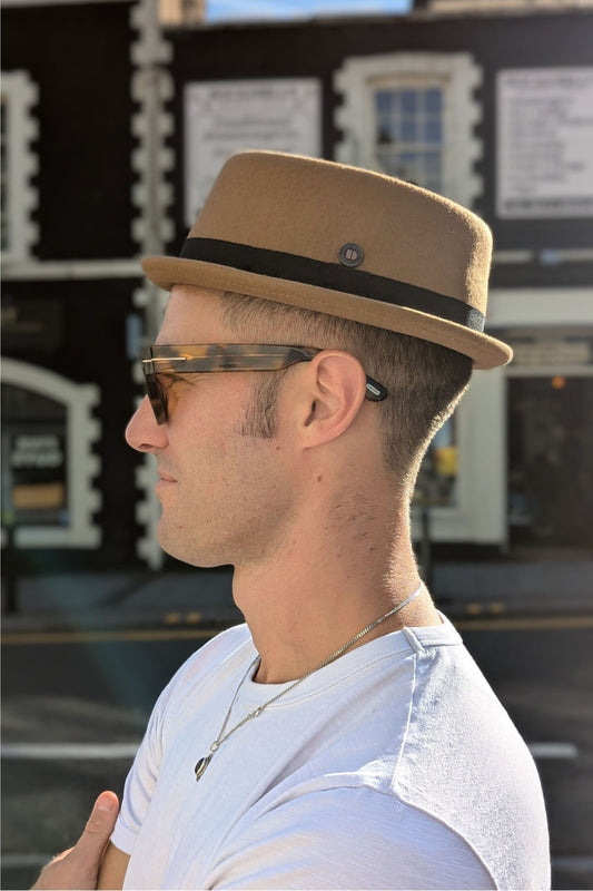 Jack Wool Pork Pie Camel - Hat