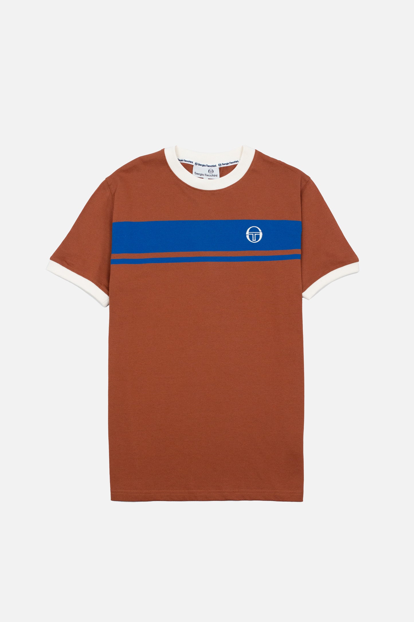 Master Crew Neck Mocha / Nautical Blue / Gardenia - T-Shirt